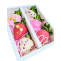 6pcs LOVE with Gold Leaf Chocolate Strawberries Gift Box